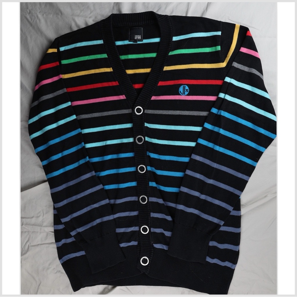 Jack and Jones Vintage Striped Cardigan Men’s Large